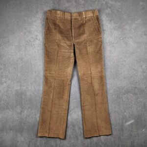 Vintage Sears Roebuck Corduroy Pants Mens 38R 36x33 Brown Straight Leg 70s USA